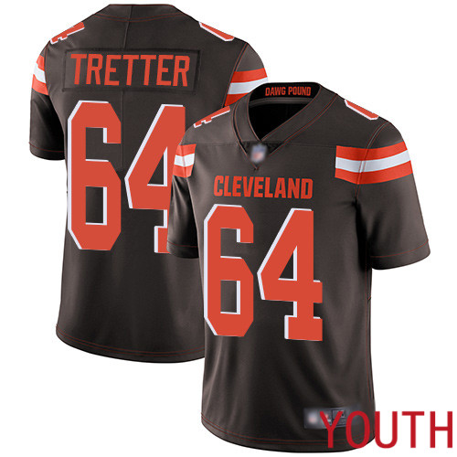 Cleveland Browns JC Tretter Youth Brown Limited Jersey #64 NFL Football Home Vapor Untouchable->youth nfl jersey->Youth Jersey